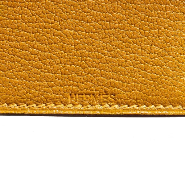Pre-owned Hermès Chevre Mysore Grand Papa 6 Views Photo Holder PM Yellow