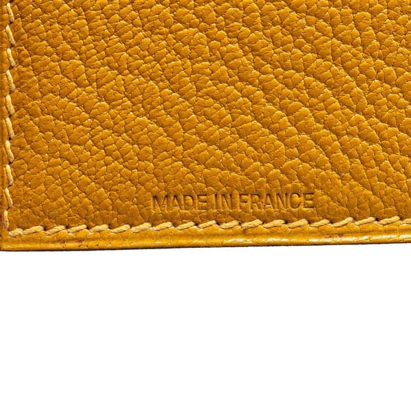 Pre-owned Hermès Chevre Mysore Grand Papa 6 Views Photo Holder PM Yellow