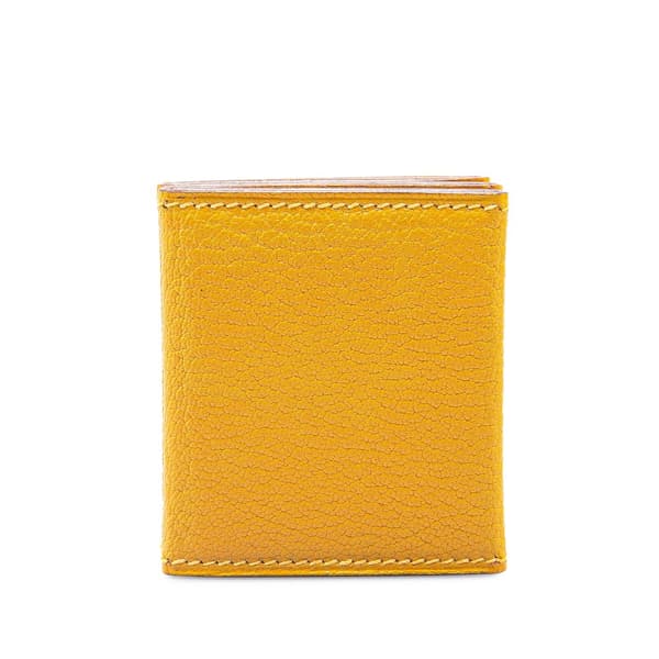 Pre-owned Hermès Chevre Mysore Grand Papa 6 Views Photo Holder PM Yellow