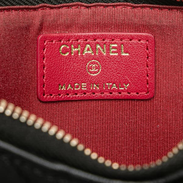Pre-owned Chanel CC Quilted Goatskin 19 Phone and Card Holder Black