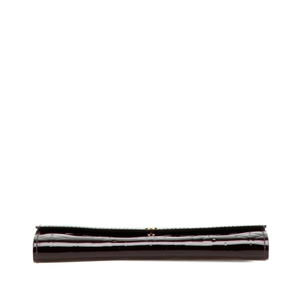 Pre-owned Louis Vuitton Monogram Vernis Sarah Wallet Purple