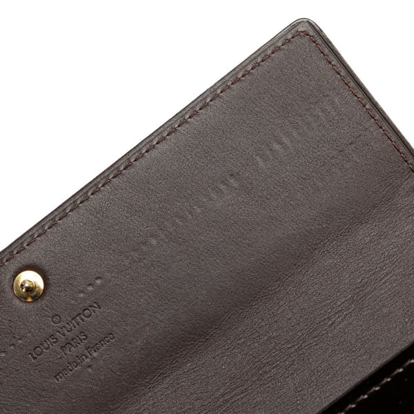 Pre-owned Louis Vuitton Monogram Vernis Sarah Wallet Purple