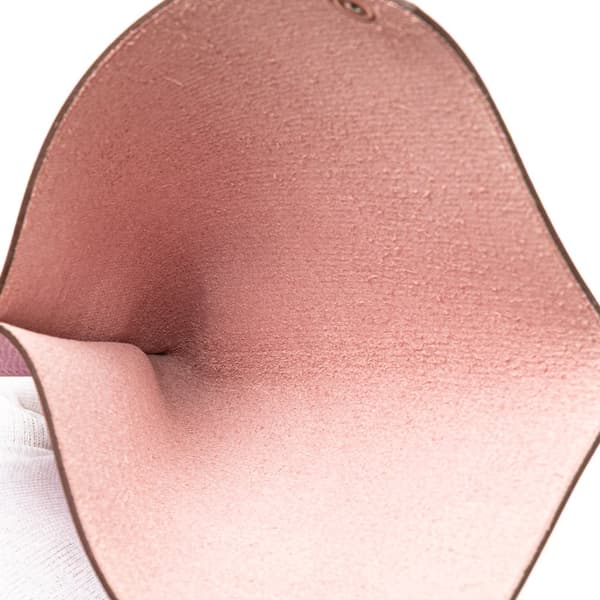 Pre-owned Hermès Epsom Tarmac Passport Holder PM Pink