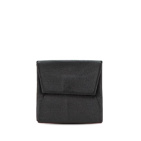 Pre-owned Hermès Epsom Bastia Coin Pouch Black
