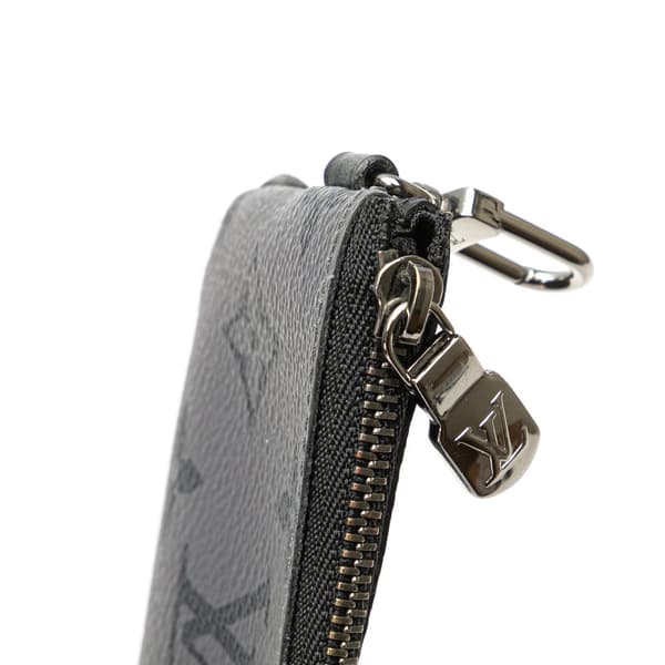 Pre-owned Louis Vuitton Monogram Eclipse Reverse Trio Messenger Key Pouch Gray