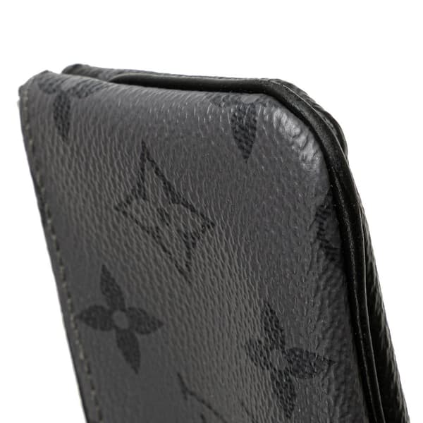 Pre-owned Louis Vuitton Monogram Eclipse Reverse Trio Messenger Key Pouch Gray