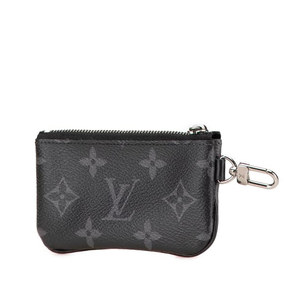 Pre-owned Louis Vuitton Monogram Eclipse Reverse Trio Messenger Key Pouch Gray