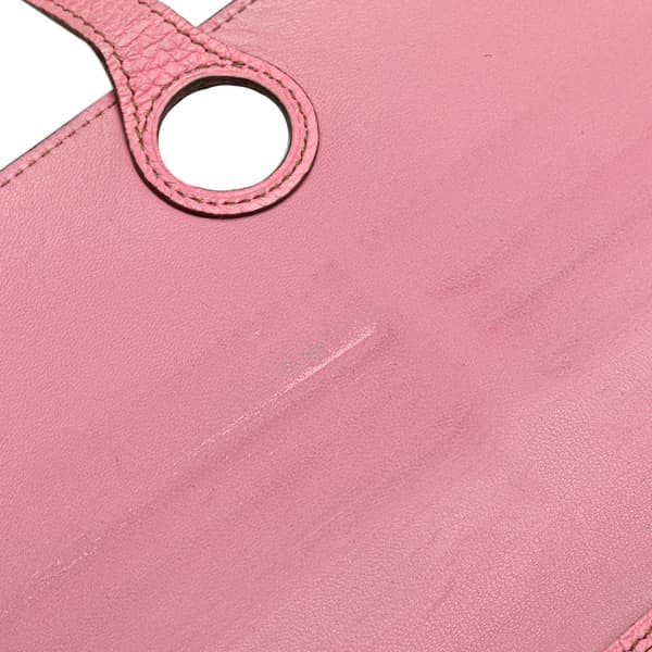 Pre-owned Hermès Togo Dogon Wallet GM Pink