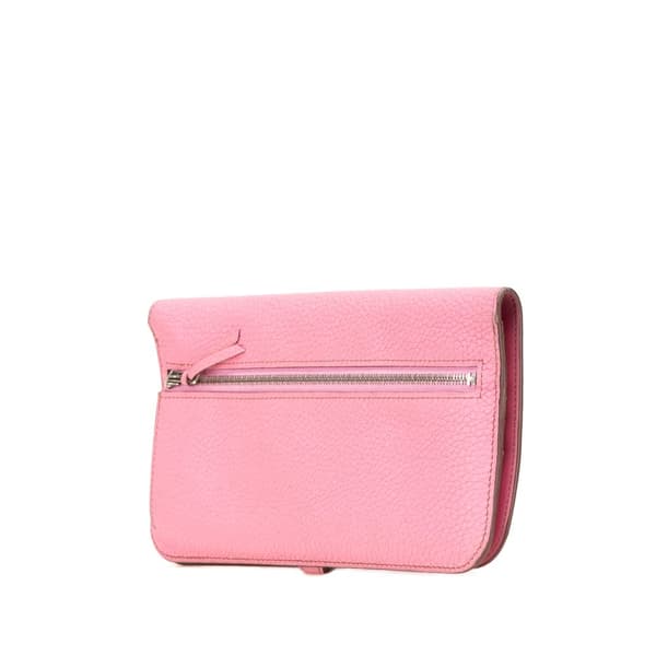 Pre-owned Hermès Togo Dogon Wallet GM Pink