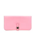 Miniatyrbild 1 av 10: Pre-owned Hermès Togo Dogon Wallet GM Pink