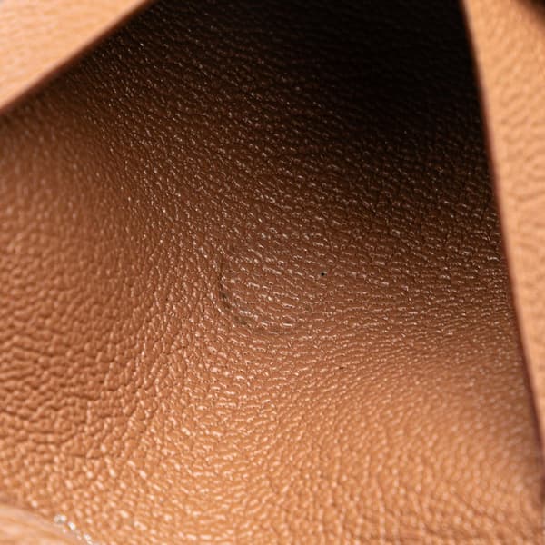 Pre-owned Hermès Chevre Mysore Bastia Coin Pouch Brown