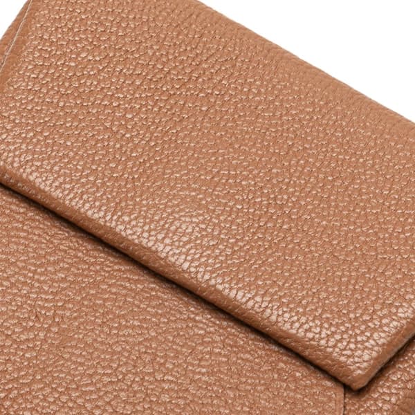 Pre-owned Hermès Chevre Mysore Bastia Coin Pouch Brown