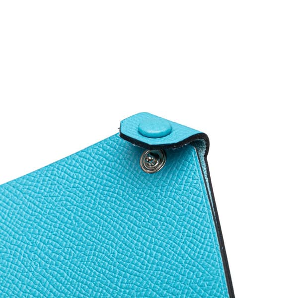 Pre-owned Hermès Epsom Tarmac PM Passport Cover Blue
