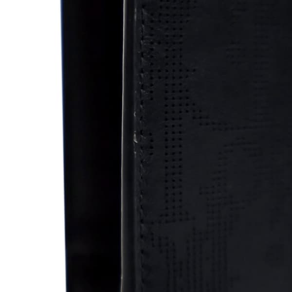 Pre-owned Dior Perforated Oblique Calfskin Galaxy Bifold Card Holder Black