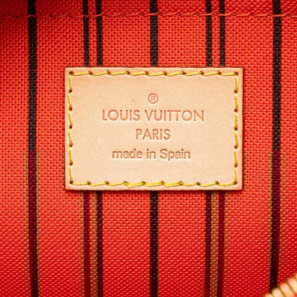 Pre-owned Louis Vuitton Monogram Neverfull Pouch Brown