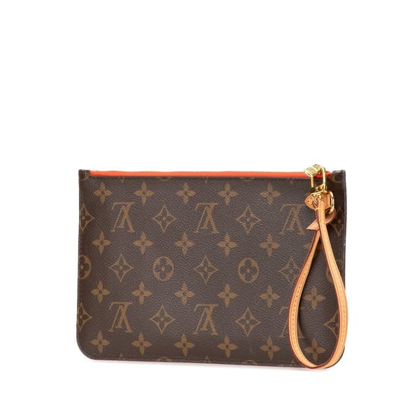 Pre-owned Louis Vuitton Monogram Neverfull Pouch Brown