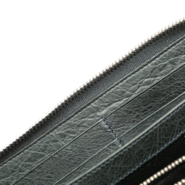 Pre-owned Balenciaga Lambskin Giant 12 Continental Zip Around Wallet Green