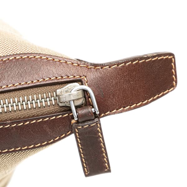 Pre-owned Prada Canvas Canapa Logo Pouch Brown