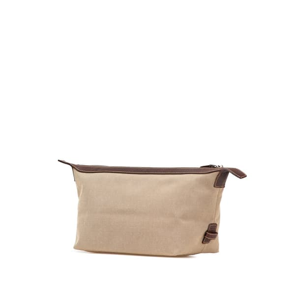 Pre-owned Prada Canvas Canapa Logo Pouch Brown