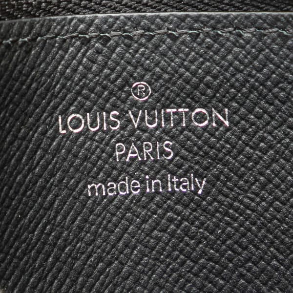 Pre-owned Louis Vuitton Taigarama Coin Card Holder Black