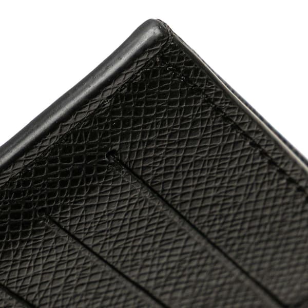 Pre-owned Louis Vuitton Taigarama Coin Card Holder Black