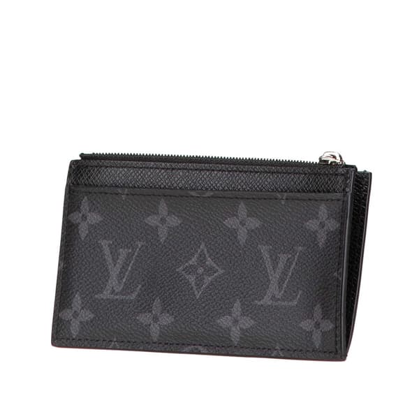 Pre-owned Louis Vuitton Taigarama Coin Card Holder Black
