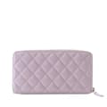 Miniatyrbilde 3 av 10: Pre-owned Chanel Quilted Lambskin Classic Long Zip Wallet Purple