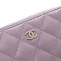 Miniatyrbilde 8 av 10: Pre-owned Chanel Quilted Lambskin Classic Long Zip Wallet Purple