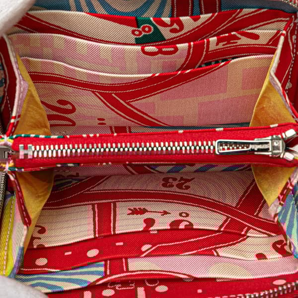 Pre-owned Hermès Mini Epsom Silk In Change Purse Red
