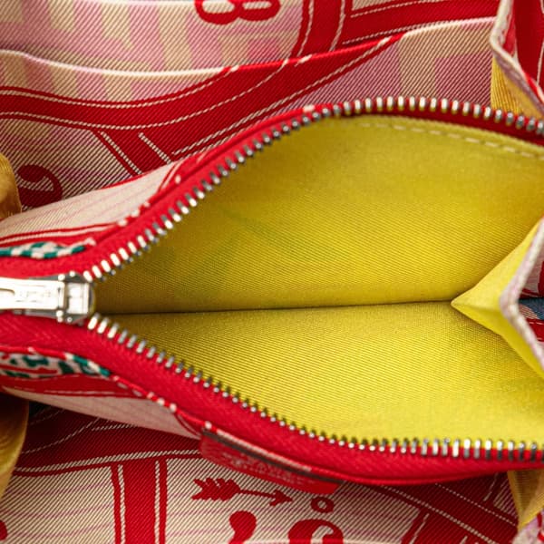 Pre-owned Hermès Mini Epsom Silk In Change Purse Red