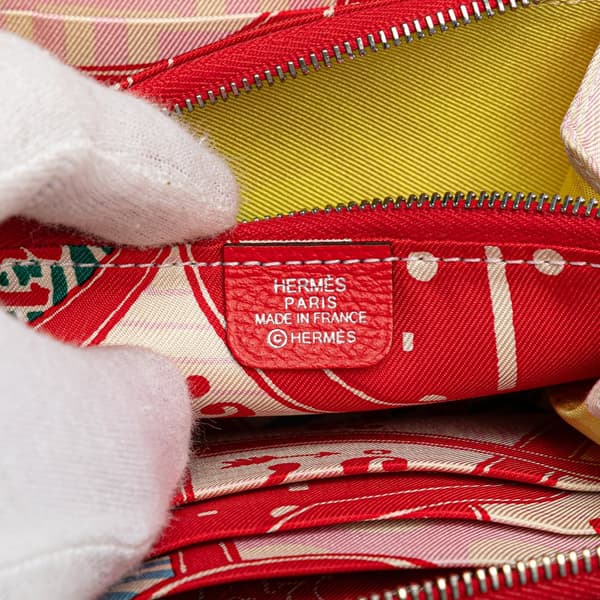 Pre-owned Hermès Mini Epsom Silk In Change Purse Red