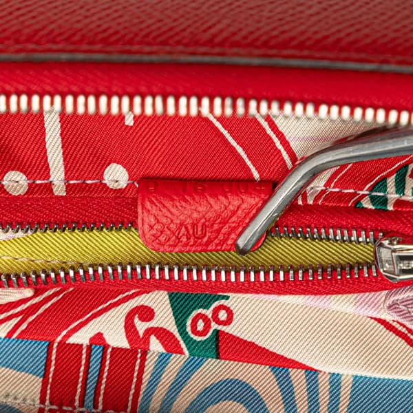 Pre-owned Hermès Mini Epsom Silk In Change Purse Red