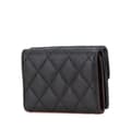 Miniatyrbilde 2 av 10: Pre-owned Chanel CC Quilted Caviar Trifold Wallet Black