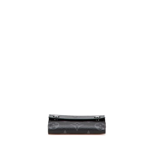 Pre-owned Louis Vuitton Monogram Eclipse Reverse Discovery Compact Wallet Black