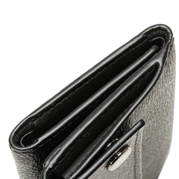 Pre-owned Louis Vuitton Monogram Eclipse Reverse Discovery Compact Wallet Black