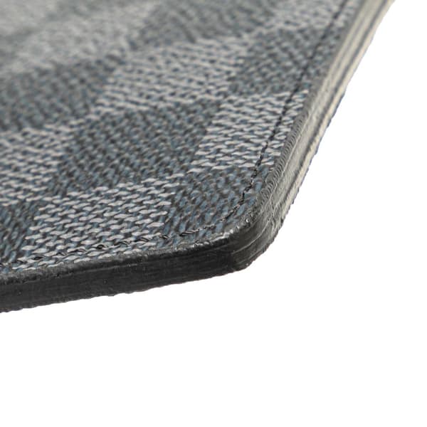 Pre-owned Louis Vuitton Damier Graphite Card Holder Black