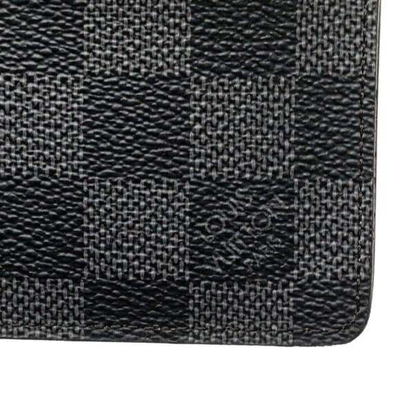 Pre-owned Louis Vuitton Damier Graphite Card Holder Black