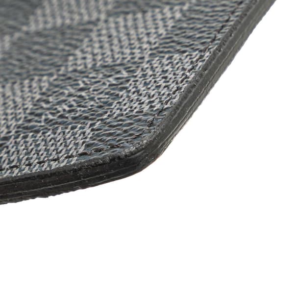 Pre-owned Louis Vuitton Damier Graphite Card Holder Black