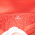 Miniatyrbilde 6 av 9: Pre-owned Hermès Clemence Dogon Long Wallet Red