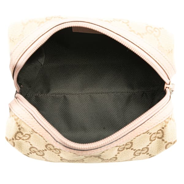 Pre-owned Gucci GG Canvas Pouch Brown