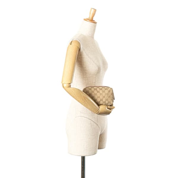 Pre-owned Gucci GG Canvas Pouch Brown