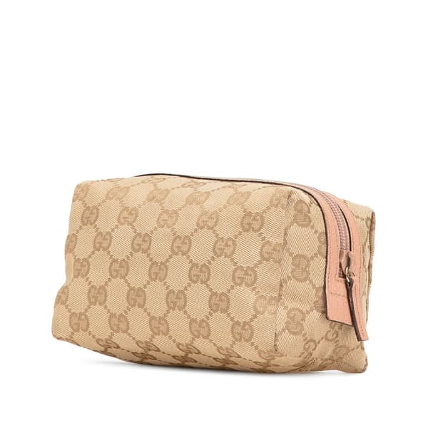 Pre-owned Gucci GG Canvas Pouch Brown