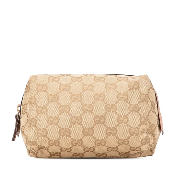 Pre-owned Gucci GG Canvas Pouch Brown