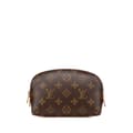 Miniatyrbilde 1 av 10: Pre-owned Louis Vuitton Monogram Cosmetic Pouch PM Brown