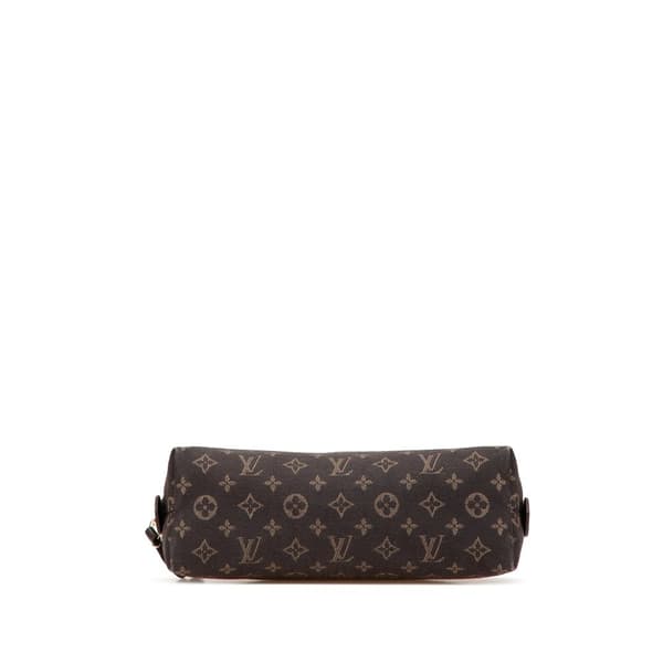 Pre-owned Louis Vuitton Monogram Mini Lin Cosmetic Pouch Brown