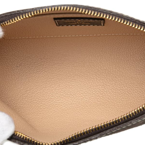 Pre-owned Louis Vuitton Monogram Mini Lin Cosmetic Pouch Brown