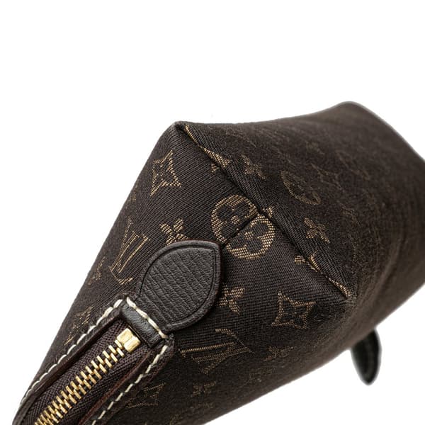 Pre-owned Louis Vuitton Monogram Mini Lin Cosmetic Pouch Brown