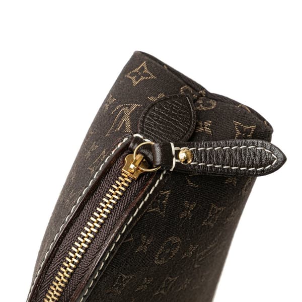 Pre-owned Louis Vuitton Monogram Mini Lin Cosmetic Pouch Brown