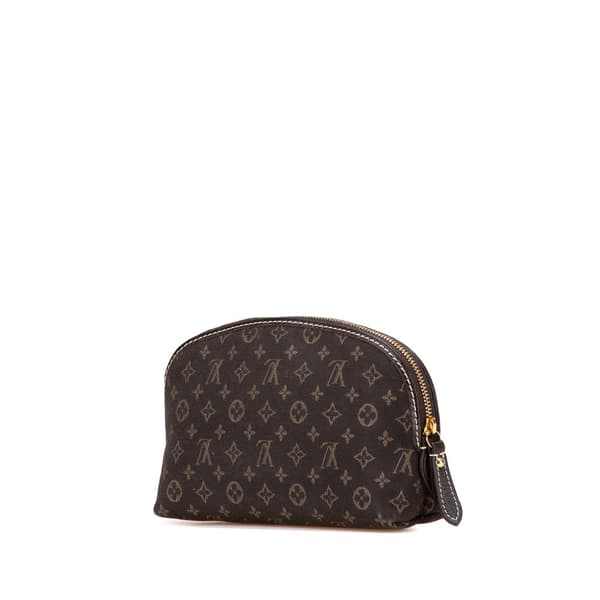 Pre-owned Louis Vuitton Monogram Mini Lin Cosmetic Pouch Brown
