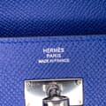 Miniatyrbilde 5 av 10: Pre-owned Hermès Epsom Kelly Longue Wallet Blue